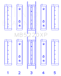 King Engine Bearings King Subaru WRX/STi EJ20 EJ22 EJ25 Flange #3 Position Performance Main Bearing Set - Size STD