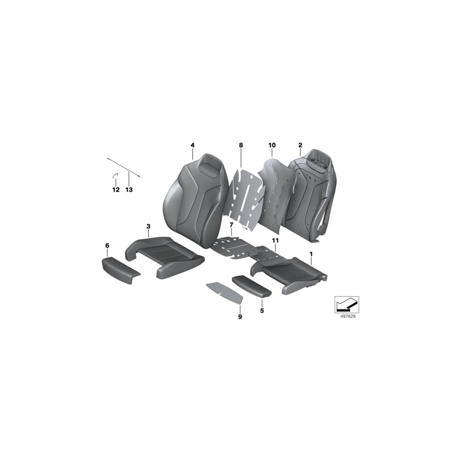 Genuine BMW 52107948897 G14 Cover, Backrest, Comfort, Leather, Left FIONAROT (Inc. 840i, 840dX & 840iX)