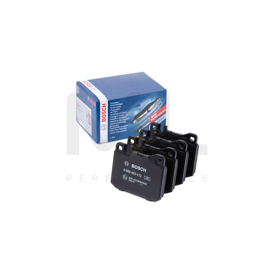 Bosch 0986463412 Brake Pad Set With Anti-Squeak Plate BP635 | Performance Parts Direct Car Parts
