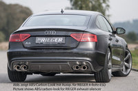 Rieger 00055476 Audi B8 B81 A5 Rear Diffuser for Original Tailpipe Left & RIght -  Matte Black