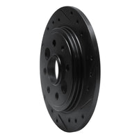 R1 Concepts R1 86-89 Acura Integra Rear Right Drilled & Slotted Black Brake Rotor