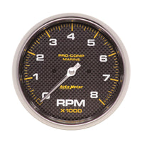 AutoMeter Marine Carbon Fiber 5in In-Dash Tachometer 0-8000 RPM