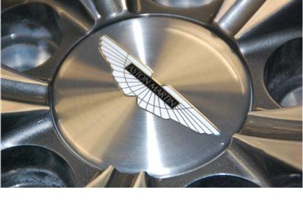 Genuine Aston Martin HY53-1A096-FA Wheel Centre Badge (Silver-Black Inlay)
