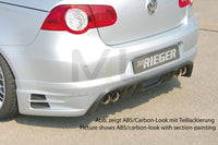 Rieger 00099751 VW 1F EOS Rear Diffuser for Twin Tailpipe Left & Right - Carbon-Look