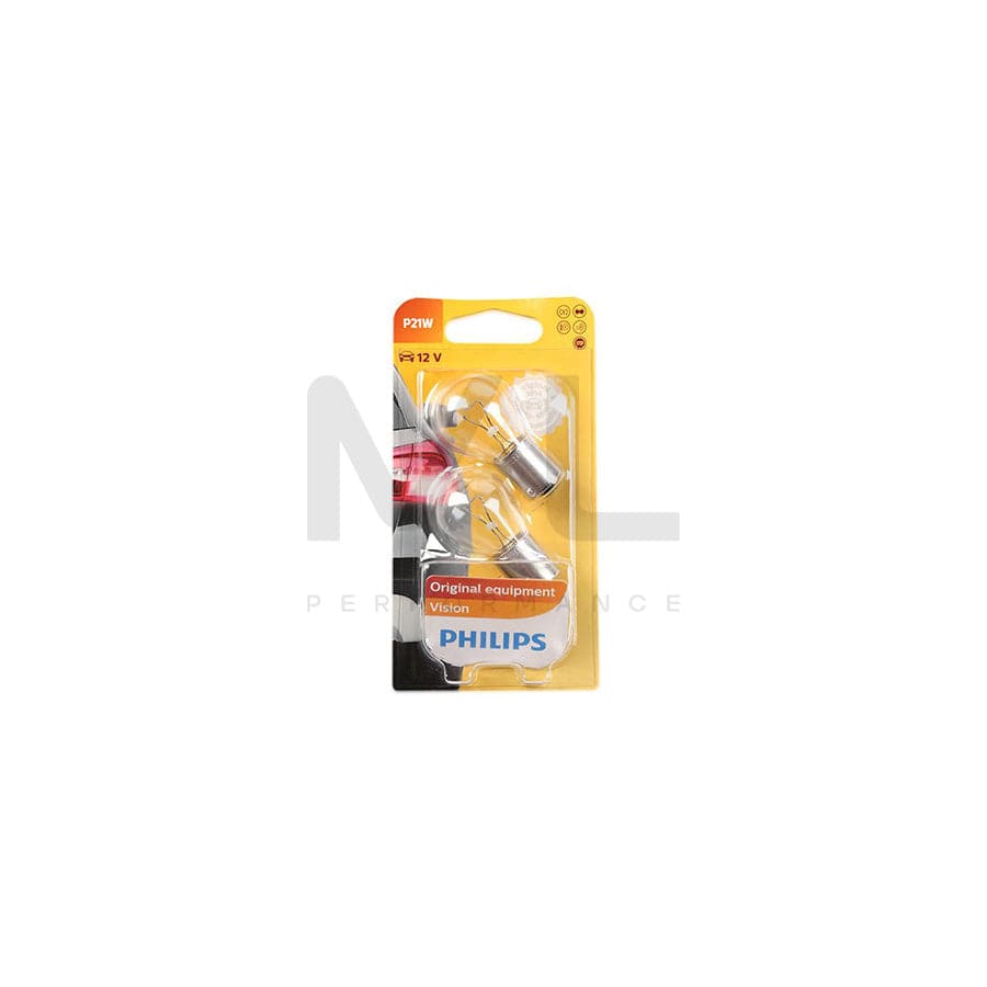 PHILIPS 12498B2 Bulb, indicator 12V 21W, Ball-shaped lamp, P21W, BA15s | Performance Parts Direct Car Parts