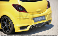 Rieger 00058948 Opel Corsa D Rear Diffuser for Tailpipe Left & Right