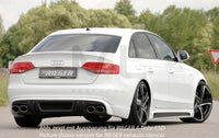 Rieger 00099081 Audi B8 B81 A4 Rear Diffuser for Twin Tailpipe Left - Carbon-Look
