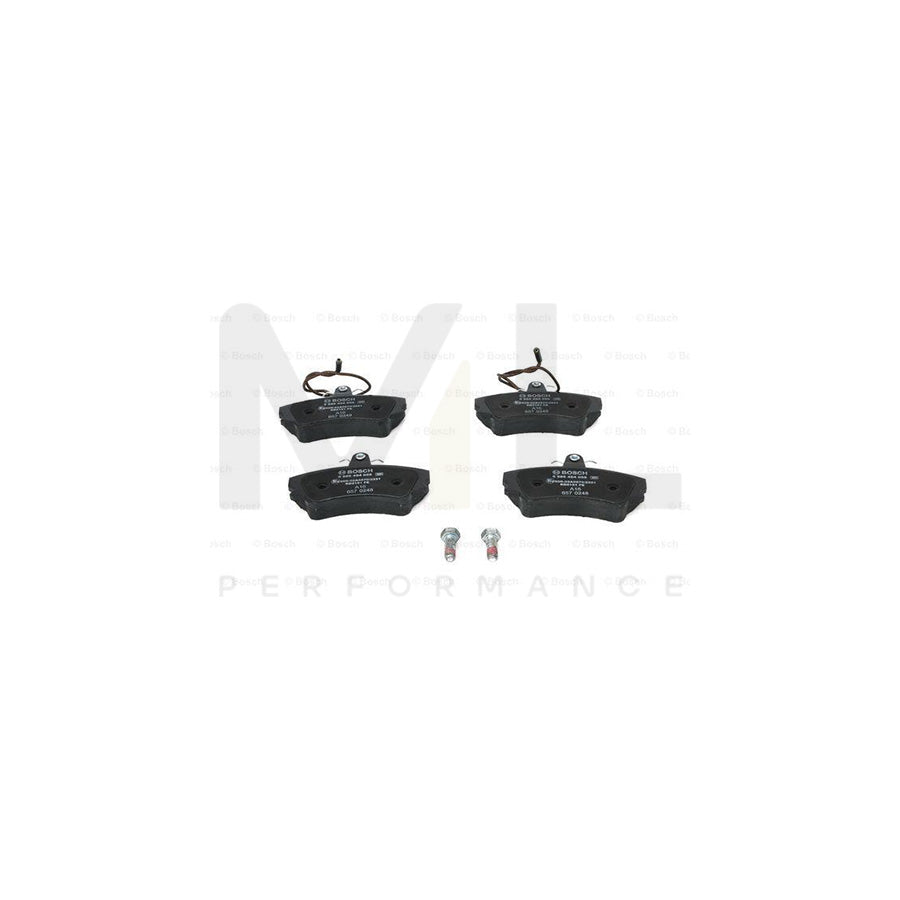 Bosch 0986494056 Brake Pad Set For Renault Espace Ii (J63/S63) With Integrated Wear Sensor, With Anti-Squeak Plate, With Bolts/Screws, With Accessories BP551 | Performance Parts Direct Car Parts