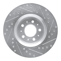 R1 Concepts R1 98-04 Volvo C70 Front Left Drilled & Slotted Silver Brake Rotor