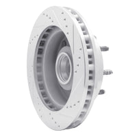 R1 Concepts R1 99-02 Ford F-350 Super Duty 2WD Front Left Drilled & Slotted Silver Brake Rotor