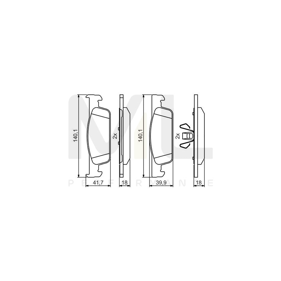 Bosch 0986495462 Brake Pad Set BP2094 | Performance Parts Direct Car Parts