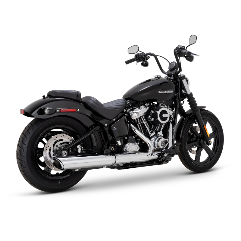 Vance and Hines Vance & Hines 2025+ HD Softail Twin Slash 4in Round Chrome Slip-On Exhaust