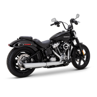 Vance and Hines Vance & Hines 2025+ HD Softail Twin Slash 4in Round Chrome Slip-On Exhaust