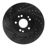 R1 Concepts R1 90-95 Mercedes-Benz 300CE Front Right Drilled & Slotted Black Brake Rotor