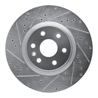R1 Concepts R1 10-16 Cadillac SRX Front Left Drilled & Slotted Silver Brake Rotor