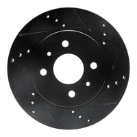 R1 Concepts R1 91-02 Saturn SW1 Front Right Drilled & Slotted Black Brake Rotor