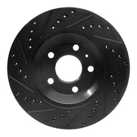 R1 Concepts R1 04-09 Audi S4 Rear Right Drilled & Slotted Black Brake Rotor