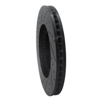 R1 Concepts R1 03-05 Nissan Maxima Front Right Drilled & Slotted Black Brake Rotor