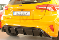 Rieger 00088179 Ford DEH Focus 4 ST Rear Diffuser for Original Tailpipe Left & RIght - Glossy Black