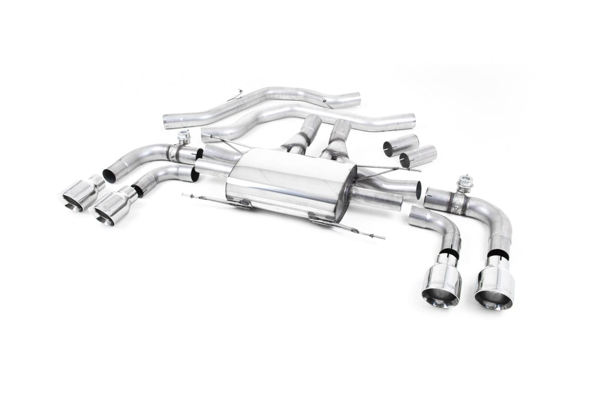 MillTek SSXAR001 Alfa Romeo Giulia Front Pipe-back Valved with GT-100 Polished Trims