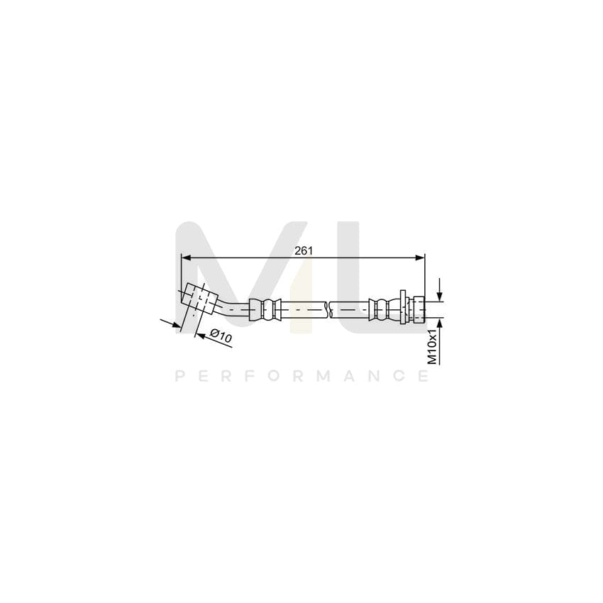BOSCH 1 987 481 621 Brake Hose 240mm, M10x1 | Performance Parts Direct Car Parts
