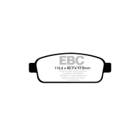EBC PD03KR854 Opel Vauxhall Astra Yellowstuff Rear Brake Pad & Plain Disc Kit - Brembo Caliper