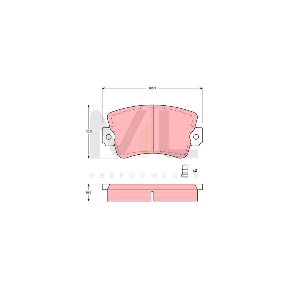 TRW Gdb243 Brake Pad Set Prepared For Wear Indicator | Performance Parts Direct Car Parts