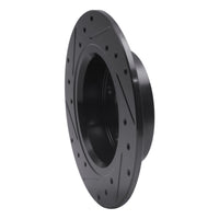 R1 Concepts R1 03-08 Acura TSX Rear Right Drilled & Slotted Black Brake Rotor