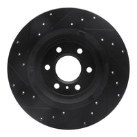 R1 Concepts R1 11-15 VPG MV-1 Rear Right Drilled & Slotted Black Brake Rotor