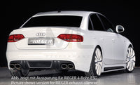 Rieger 00099080 Audi B8 B81 A4 Rear Diffuser for Tailpipe Left & Right - Carbon-Look