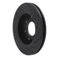 R1 Concepts R1 09-09 Ford F-150 RWD Front Left Drilled & Slotted Black Brake Rotor
