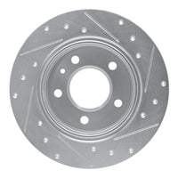 R1 Concepts R1 78-81 BMW 733I Rear Left Drilled & Slotted Silver Brake Rotor