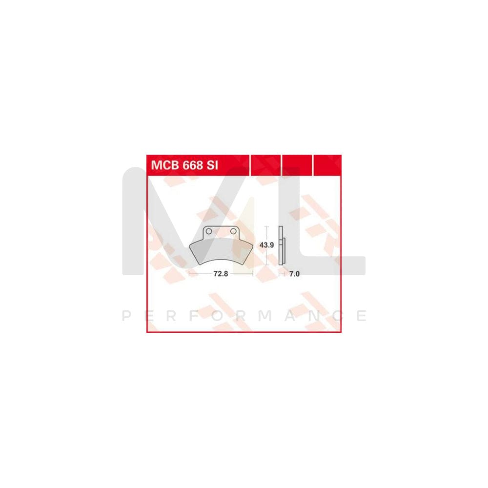 TRW Sinter Offroad Mcb668Si Brake Pad Set | Performance Parts Direct Car Parts