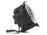 Raxiom 18-23 Jeep Wrangler JL Axial Series 9-In LED Angel Eye Headlights- Black Housing (Clear Lens)