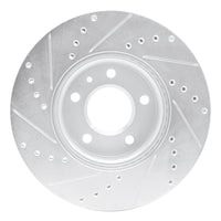 R1 Concepts R1 13-25 Cadillac ATS Front Right Drilled & Slotted Silver Brake Rotor