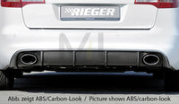 Rieger 00088045 Audi 4F A6 Rear Diffuser for Sport Tailpipe Left & Right - Glossy Black