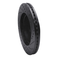 R1 Concepts R1 98-00 Chrysler LHS Front Right Drilled & Slotted Black Brake Rotor