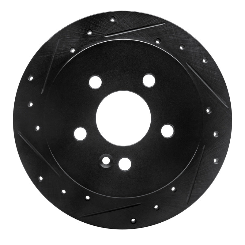 R1 Concepts R1 98-05 Mercedes-Benz ML320 Rear Left Drilled & Slotted Black Brake Rotor
