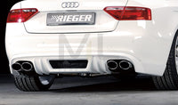 Rieger 00055408 Audi B8 B81 Rear Diffuser for Twin Tailpipe Left & Right (A5 & S5) -  Matte Black