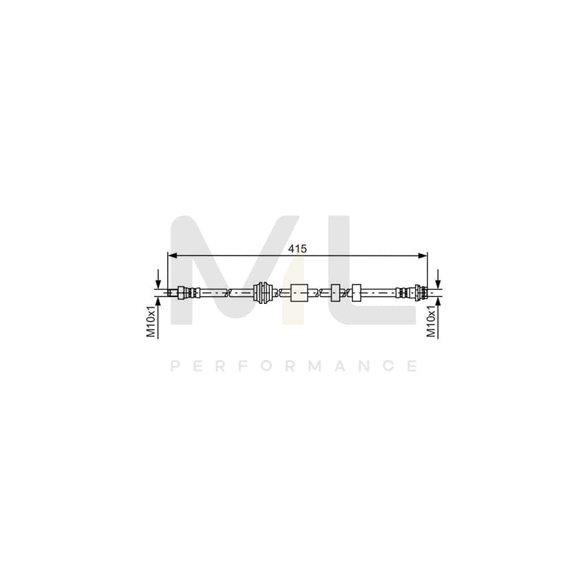BOSCH 1 987 481 425 Brake Hose 392mm, M10x1 | Performance Parts Direct Car Parts