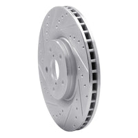 R1 Concepts R1 19-23 Subaru ASCENT Front Left Drilled & Slotted Silver Brake Rotor