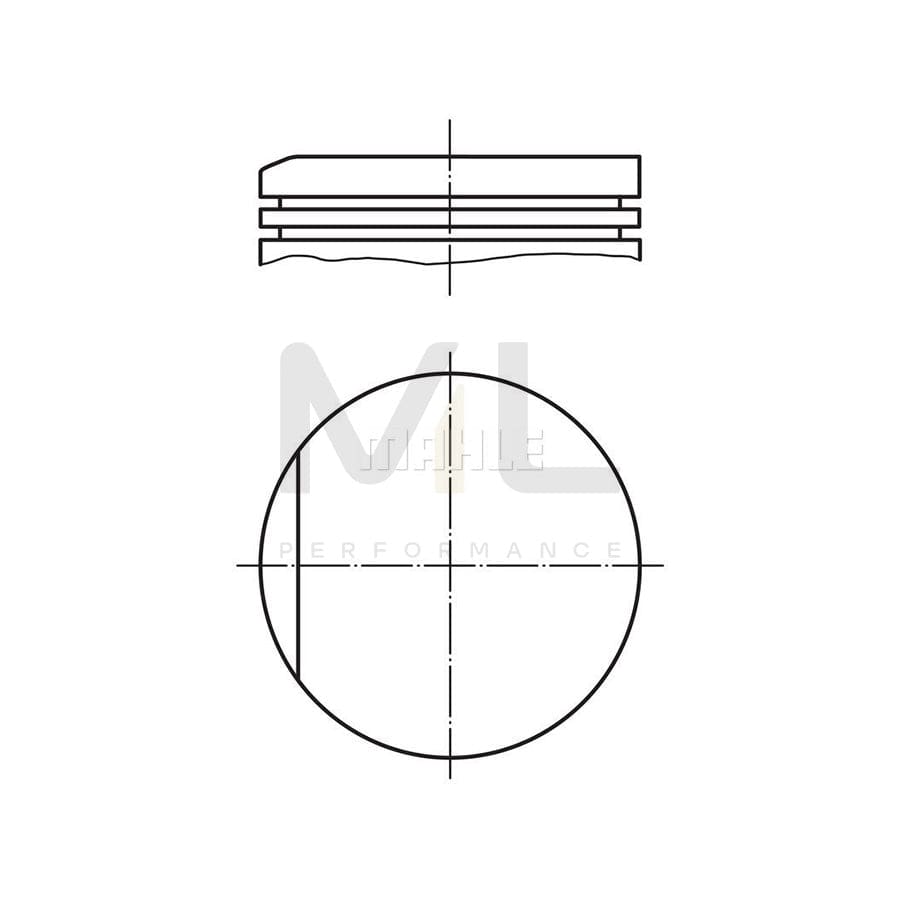MAHLE ORIGINAL 021 29 00 Piston 77,0 mm | Performance Parts DirectCar Parts