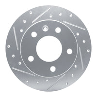 R1 Concepts R1 20-25 Buick Encore GX Rear Left Drilled & Slotted Silver Brake Rotor