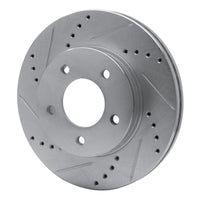 R1 Concepts R1 96-98 Mazda MPV Front Left Drilled & Slotted Silver Brake Rotor