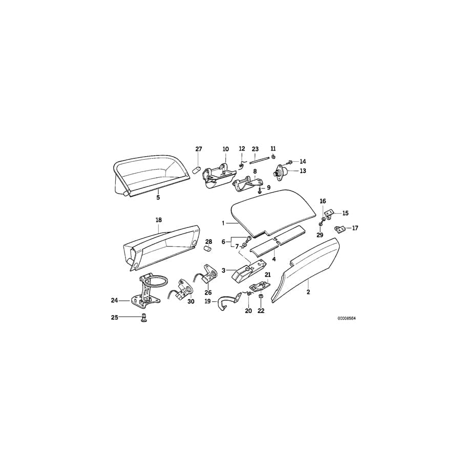 Genuine BMW 51161970824 E31 Absorber (Inc. 840i, 850CSi & 850Ci)