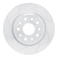 R1 Concepts R1 22-25 Jeep Grand Cherokee Rear Left Drilled & Slotted Silver Brake Rotor