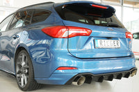 Rieger 00034212 Ford DEH Focus 4 Rear Diffuser for Sport Tailpipe Left & Right (Inc. Focus 4 ST) -  Matte Black