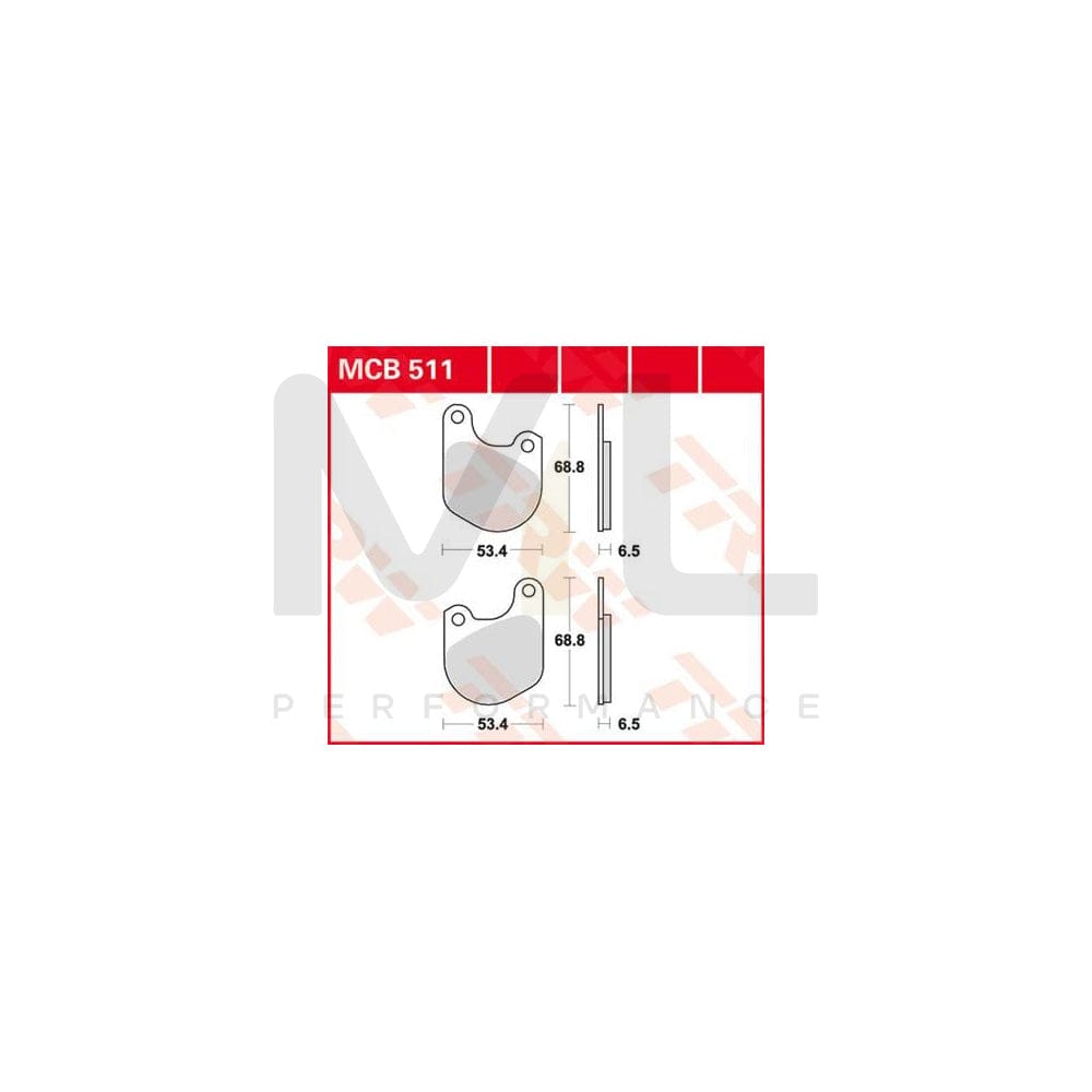 TRW Organic Allround Mcb511 Brake Pad Set | Performance Parts Direct Car Parts