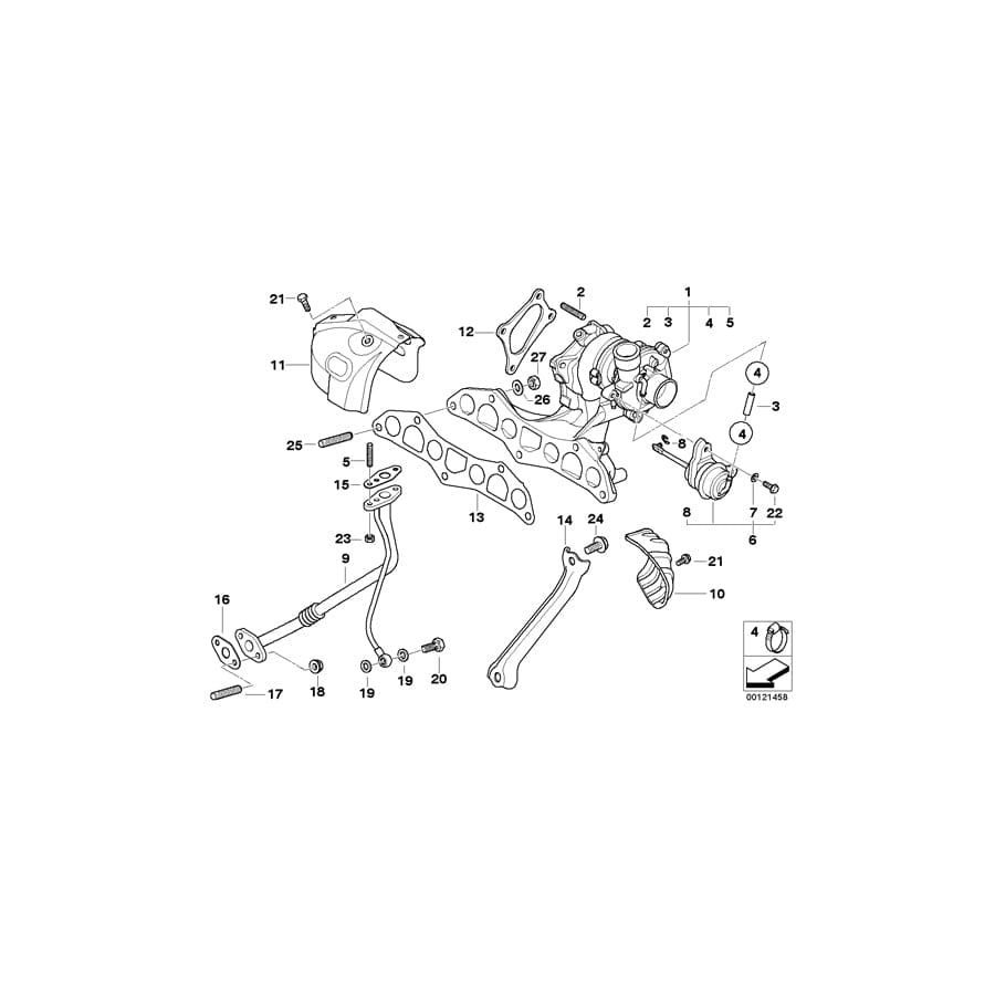 Genuine BMW 11657791869 R50 Stud Bolt M8X31,5 (Inc. One D)