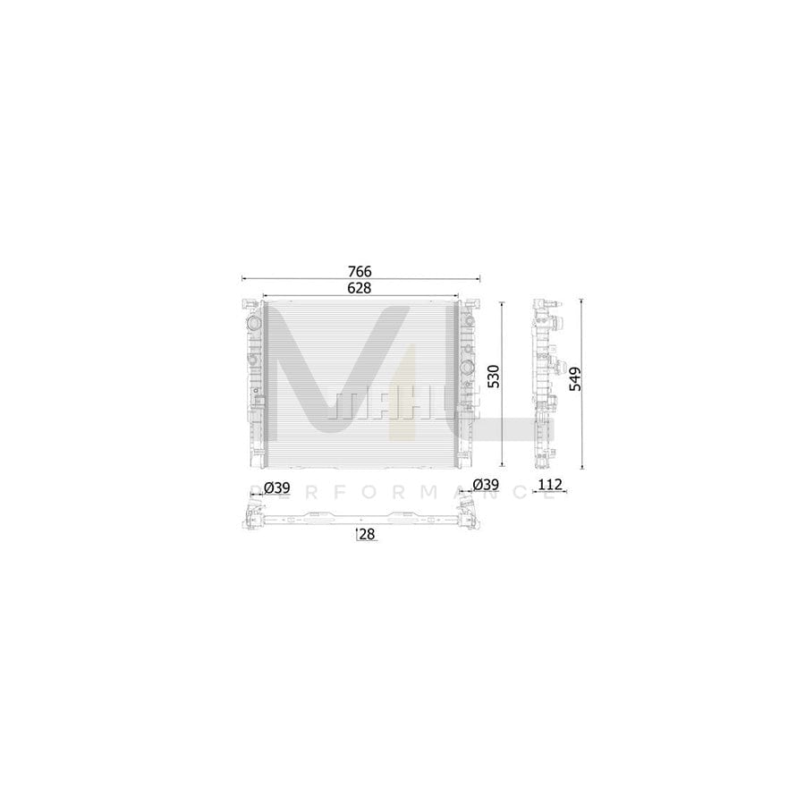 MAHLE ORIGINAL CR 2630 000P Engine radiator Brazed cooling fins, Aluminium | Performance Parts DirectCar Parts